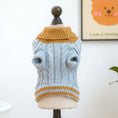 Carica l'immagine nel visualizzatore della galleria, Pull Boutons Torsades Bleu Pour Chiens Et Chats Vêtement Hiver Chaud Tricot Élastique by Oscar et Plume
