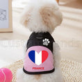 Cargar la imagen en la vista de la galería, Maillot Avec Drapeau Français Pour Chiens Avec Anneau