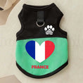 Cargar la imagen en la vista de la galería, Maillot Avec Drapeau Français Pour Chiens Avec Anneau