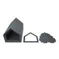 Load image into Gallery viewer, Abri design pour chien et chat en feutre gris avec une structure facile à assembler