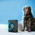 Charger l'image dans la visionneuse de la galerie, Dispositif anti-aboiement ultrasons pour chien noir émettant des ondes sonores devant un chien assis