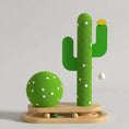 Charger l'image dans la visionneuse de la galerie, Arbre à chat cactus design vert avec plateforme en bois de la marque Oscar et Plume