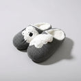 Carica l'immagine nel visualizzatore della galleria, chaussons tricotés gris Oscar et Plume à motif mouton peluche doublure sherpa chaude et semelle antidérapante