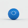 Cargar la imagen en la vista de la galería, Chien mordant une balle interactive pour chien bleue avec surface texturée pour stimulation