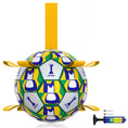 Load image into Gallery viewer, Ballon pour chien coloré avec motifs de soccer et pompe incluse pour le jeu actif