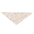 Charger l'image dans la visionneuse de la galerie, Bandana pour chien fleurs beige avec motifs floraux verts et blancs par Oscar et Plume