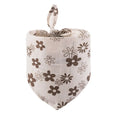 Charger l'image dans la visionneuse de la galerie, Bandana pour chien fleurs beige avec motifs floraux marron signé Oscar et Plume
