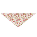 Charger l'image dans la visionneuse de la galerie, Bandana pour chien fleurs Oscar et Plume motif floral rose sur fond beige élégant