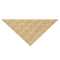 Cargar la imagen en la vista de la galería, Bandana pour chien Oscar et Plume avec motif floral jaune et gris sur fond blanc