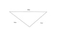 Load image into Gallery viewer, Schéma en triangle indiquant les dimensions d'un bandana pour chien de 50 cm par 34 cm