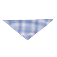 Cargar la imagen en la vista de la galería, Bandana Vichy pour chien en tissu à carreaux bleus et blancs de la marque Oscar et Plume
