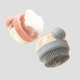 Charger l'image dans la visionneuse de la galerie, Brosse de bain pour chien grise et rose avec picots souples pour un massage et nettoyage efficace