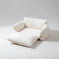 Charger l'image dans la visionneuse de la galerie, Canapé pour chien et chat en peluche blanche, doux et confortable pour animaux domestiques