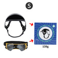 Cargar la imagen en la vista de la galería, Casque et lunette pour chien taille S noir avec emballage de la marque Oscar et Plume