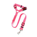 Charger l'image dans la visionneuse de la galerie, Harnais et laisse rose pour chien avec ceinture de sécurité pour chien pour une conduite sécurisée