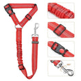 Charger l'image dans la visionneuse de la galerie, Ceinture de sécurité pour chien rouge avec sangle extensible et clip pivotant pour un maintien sécurisé lors des trajets en voiture