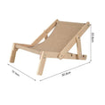 Cargar la imagen en la vista de la galería, Chaise longue pour chat en bois avec structure pliable et assise en osier confortable
