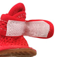 Carica l'immagine nel visualizzatore della galleria, Chaussures été chien rouges en tissu respirant avec semelle antidérapante et fermeture velcro