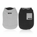 Carica l'immagine nel visualizzatore della galleria, Veste réversible pour teckel en noir et gris avec poche et design confortable pour petits chiens