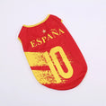 Load image into Gallery viewer, T-shirt chien rouge Espagne avec inscription et design sportif pour animaux de compagnie