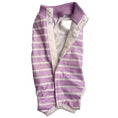 Charger l'image dans la visionneuse de la galerie, T-shirt post-opératoire chien rayé violet et blanc avec boutons pression pour une protection confortable