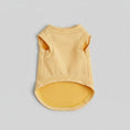 Cargar la imagen en la vista de la galería, T-shirt pour chien petit jaune à carreaux d'Oscar et Plume avec col et dos long