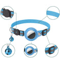 Charger l'image dans la visionneuse de la galerie, Collier Airtag ajustable pour chat bleu avec clochette et housse de protection pour Airtag