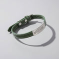 Load image into Gallery viewer, Collier en cuir véritable Oscar avec une plaque personnalisée pour les chiens tendance