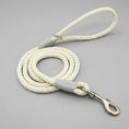 Charger l'image dans la visionneuse de la galerie, Collier et laisse pour chien en corde tressée beige avec attache métallique durable