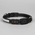 Charger l'image dans la visionneuse de la galerie, Collier led chien avec airtag noir lumineux multi-couleurs pour sécurité nocturne des chiens