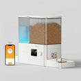 Charger l'image dans la visionneuse de la galerie, Distributeur automatique croquettes connecté blanc d'Oscar et Plume avec application mobile pour nourrir les animaux