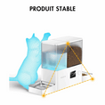 Charger l'image dans la visionneuse de la galerie, Distributeur automatique croquettes connecté blanc stable avec zone reserve eau et nourriture pour chats