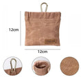 Load image into Gallery viewer, Sac à Friandises en toile marron de 12 cm avec clip pour un accès facile lors des promenades