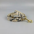 Charger l'image dans la visionneuse de la galerie, Ensemble collier laisse chic en cuir imprimé serpent avec boucle dorée raffinée