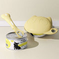 Charger l'image dans la visionneuse de la galerie, Ensemble couvercle et cuillère jaune pour ouvrir et couvrir les boîtes de conserve Oscar et Plume
