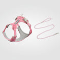 Load image into Gallery viewer, Ensemble harnais et laisse rose pour chien avec rembourrage confortable et sangles ajustables