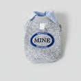 Carica l'immagine nel visualizzatore della galleria, Ensemble sweat chemise chien gris à col bleu rayé avec broderie MINE par Oscar et Plume
