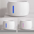 Carica l'immagine nel visualizzatore della galleria, Fontaine pour chat grande contenance blanche avec indicateur lumineux bleu et rose par Oscar et Plume
