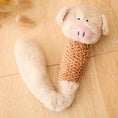 Load image into Gallery viewer, Jouet corde coton chien en peluche avec tête de cochon doux pour jeu et câlins