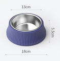 Charger l'image dans la visionneuse de la galerie, Gamelle chien inox avec bordure antidérapante bleu de 18 cm de diamètre pour alimentation sûre