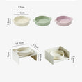 Charger l'image dans la visionneuse de la galerie, Gamelle design chien avec support blanc et bols en pastel beige vert et rose Oscar et Plume
