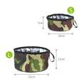 Load image into Gallery viewer, Gamelle pliable chien chat camouflage taille S 16x7 cm et taille L 22x12 cm par Oscar et Plume