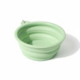 Charger l'image dans la visionneuse de la galerie, Gamelle pliable pour chien chat en silicone vert, facile à transporter et à ranger.