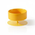 Charger l'image dans la visionneuse de la galerie, Gamelle surélevée pour chat jaune en plastique avec design moderne et stable