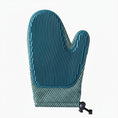 Carica l'immagine nel visualizzatore della galleria, Gant toilettage chat chien bleu en silicone et tissu mesh pour enlever poils et massage