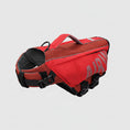 Carica l'immagine nel visualizzatore della galleria, Gilet de sauvetage airbag pour chien en rouge avec des sangles ajustables et poignée supérieure
