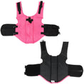 Carica l'immagine nel visualizzatore della galleria, Gilet flottant chien rose et noir avec sangles ajustables pour sécurité aquatique