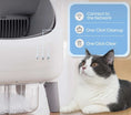 Charger l'image dans la visionneuse de la galerie, Grande litière connectée Oscar et Plume avec nettoyage automatique et connexion réseau pour chat