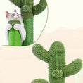 Charger l'image dans la visionneuse de la galerie, Griffoir cactus design vert pour chat avec jouet suspendu et surface texturée Oscar et Plume