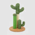 Charger l'image dans la visionneuse de la galerie, Griffoir cactus design vert pour chat avec base ronde en corde naturelle par Oscar et Plume
